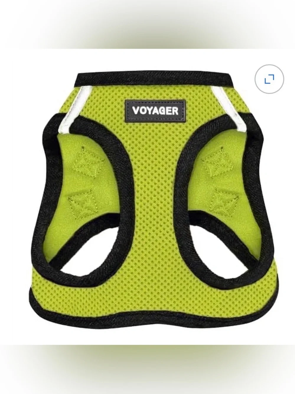 Voyager Lime Green Mesh Dog Harness size L